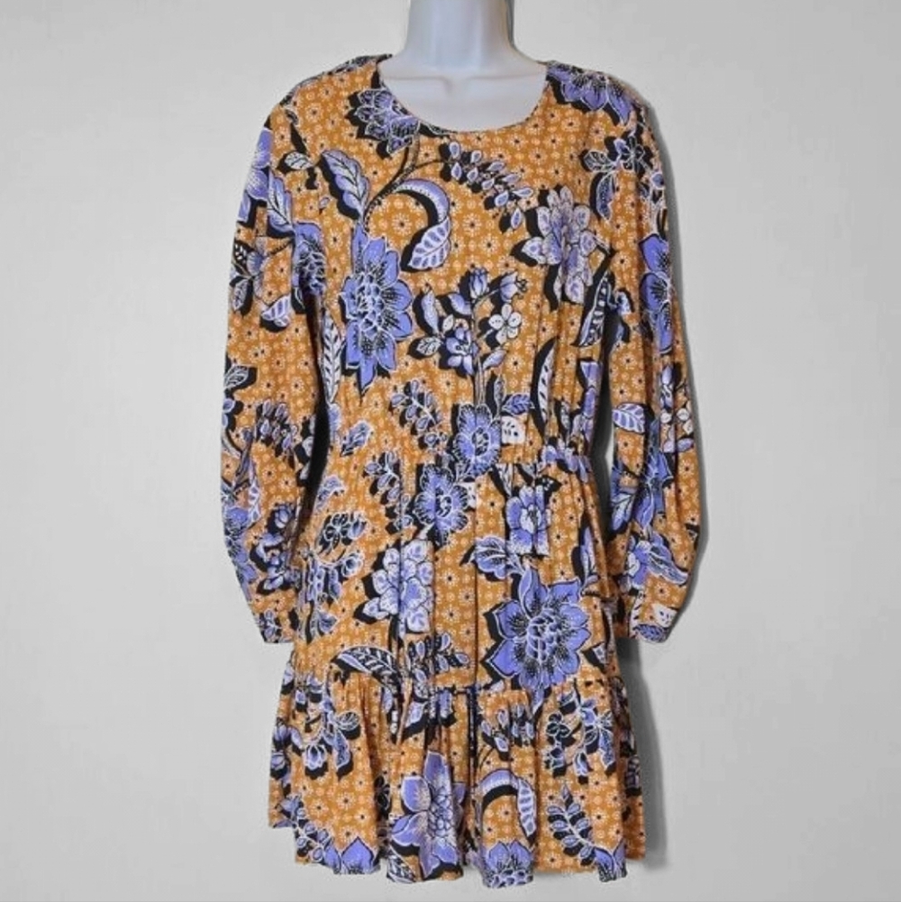 Corey Lynn Calter Adelia Mini Dress Anthropologie Floral Cottagecore Boho Modest